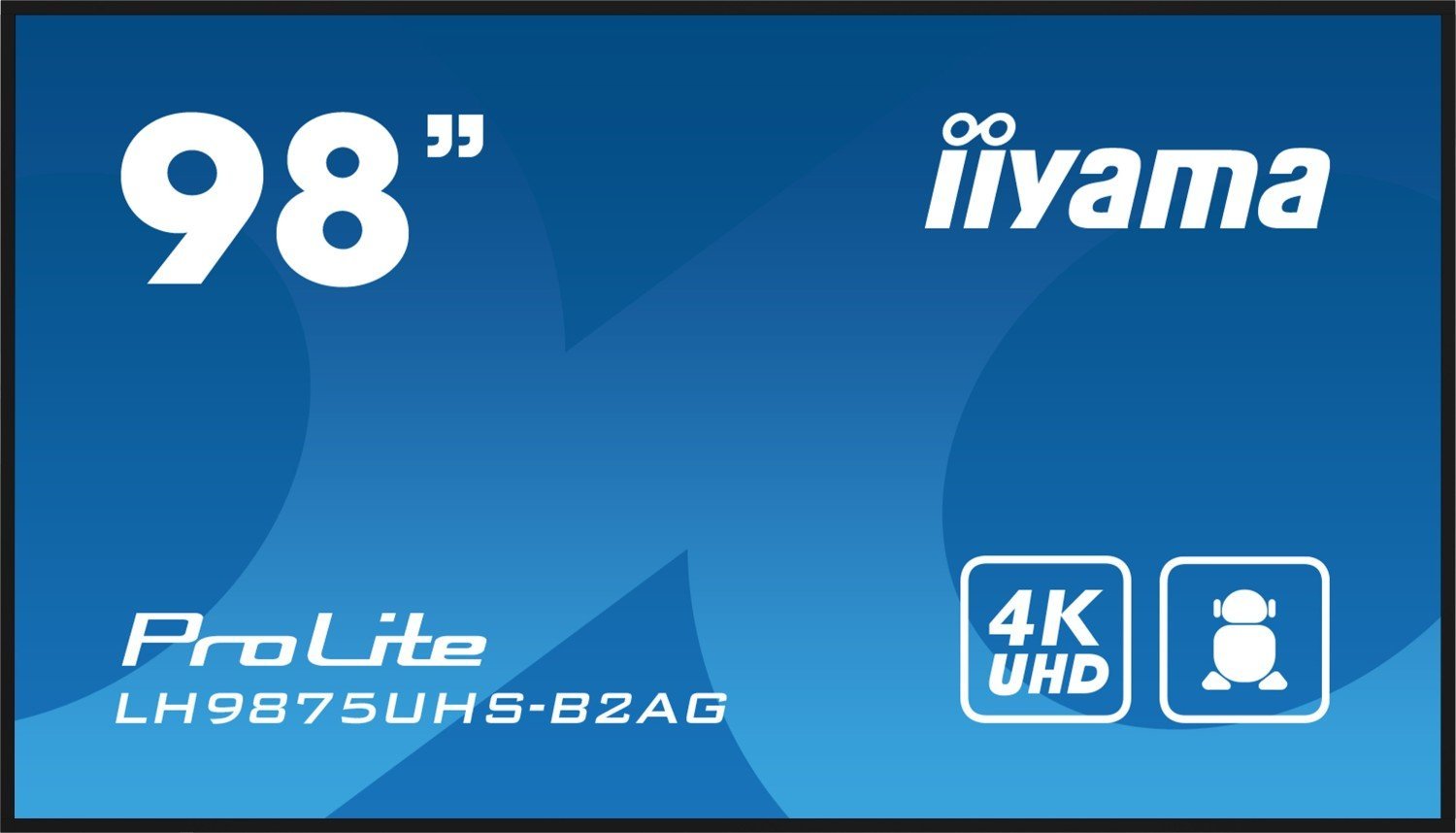 Ekran signage Iiyama LH9875UHS-B2AG, 98", 4K UHD, 500 cd/m², Wi-Fi, Android 11, i zi
