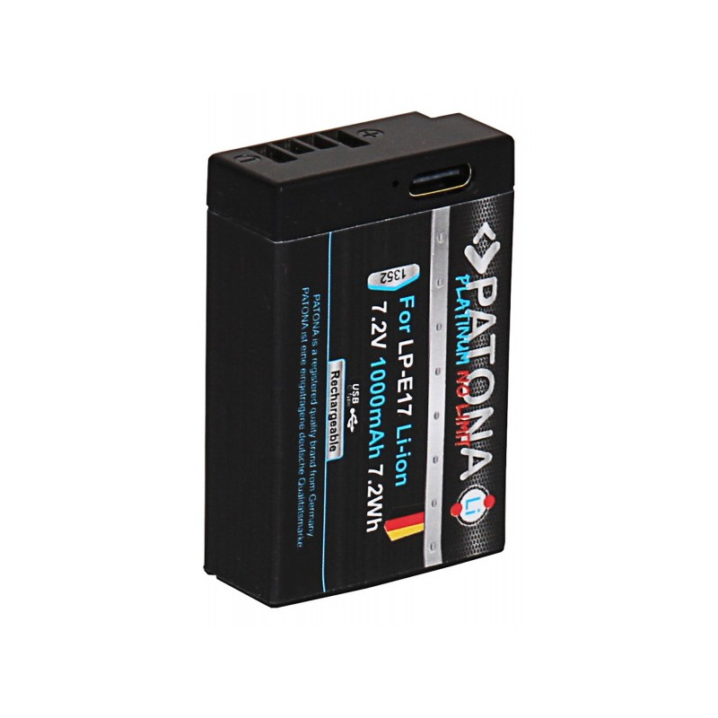 Bateri PATONA Platinum me hyrje USB-C për Canon LP-E17