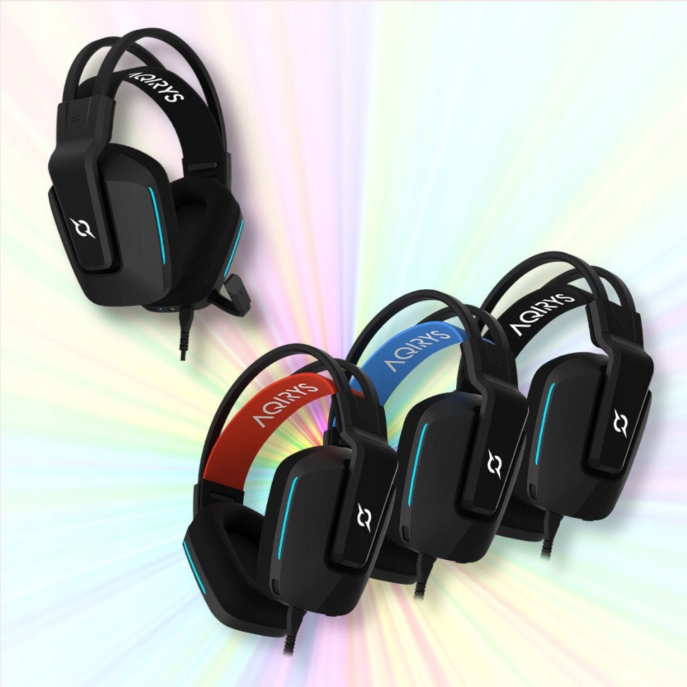 Kufje gaming AQIRYS ALYA 7.1 VS, me kabllo, audio virtuale 7.1, të zeza