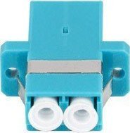 Adapter fibër optike LC UPC MM OM3, duplex, turkez
