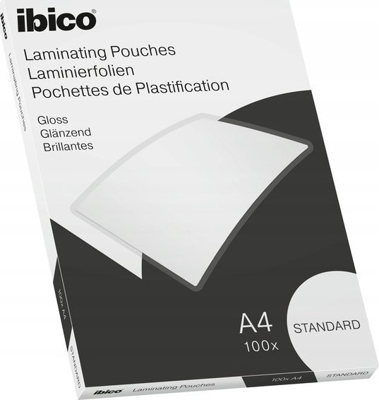 Fletë laminuese Ibico Basics Standard A4, crystal clear, 100 copë