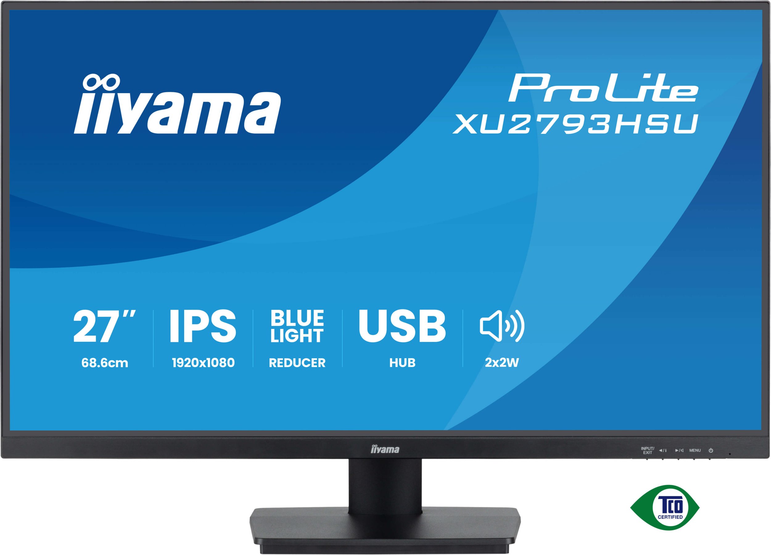 Monitor kompjuteri Iiyama ProLite XU2793HSU-B7, 27", Full HD, i zi