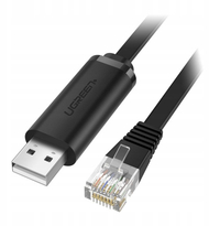 Kabllo konsole Ugreen USB në RJ45, 3m, USB 2.0, e zezë