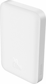 Powerbank Baseus Magnetic Mini MagSafe, 6000mAh, i bardhë