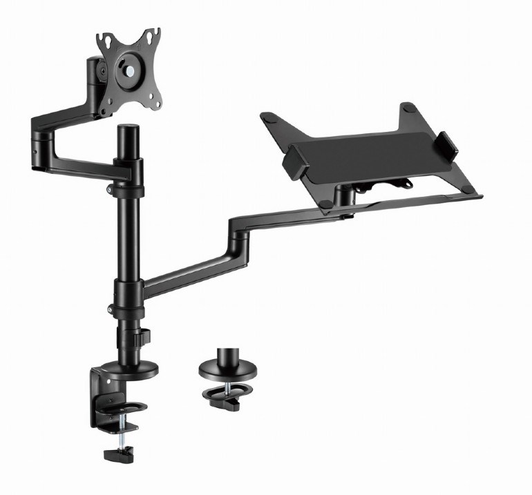 Krah montimi për monitor dhe laptop Gembird MA-DA-04, deri në 32", 17.3", i zi
