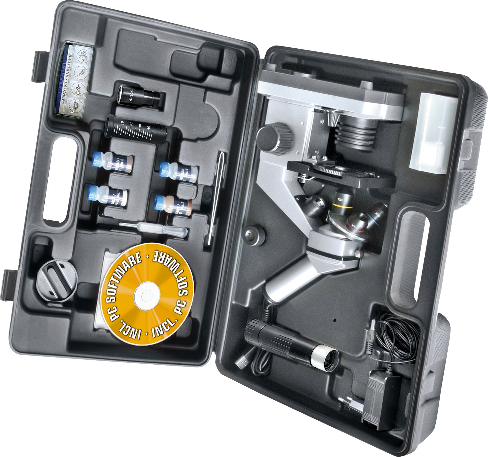 Mikroskop Bresser Biolux CEA USB, 40 1024x, set edukativ