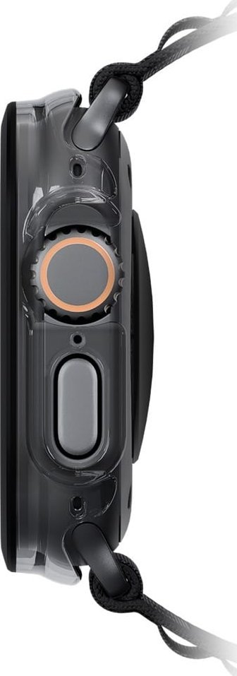 Заштитна маска Uniq Voute за Apple Watch Ultra 49mm, калено стакло, пластична рамка, црна