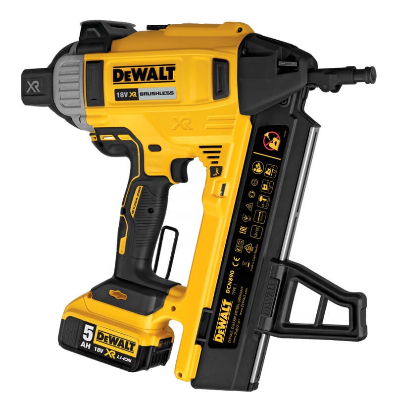 Pistoletë për gozhda betoni Dewalt DCN890P2, 18V, 2x5.0Ah, brushless