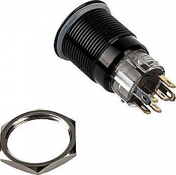 Buton antivandal DimasTech Blackline Dot, 19mm, RGB, i zi