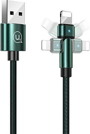 Kabllo USB Usams U85, USB A në Lightning, 1 m, jeshile