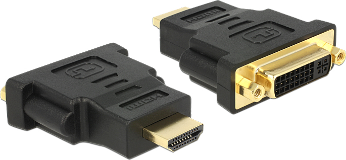 Përshtatës Delock AV, HDMI në DVI-I, i zi