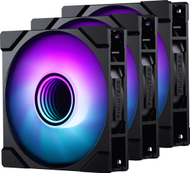 Ventilatorë PC Phanteks M25 Gen2, set 3x120mm, PWM, DRGB, të zinj
