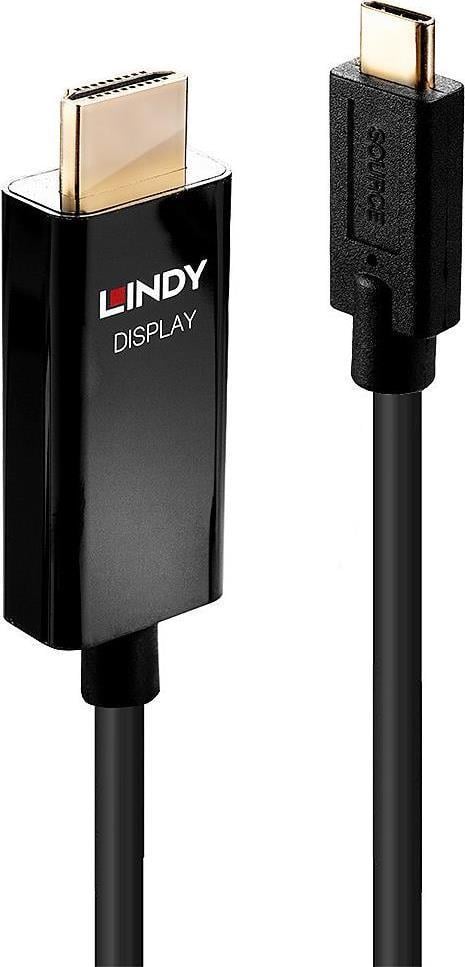 Kabllo adapter USB Type C në HDMI, 4K 60Hz, HDR, 1m, e zezë