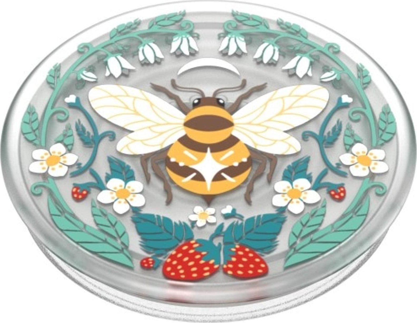 Pop Socket PlantCore Translucent Bee Boho, ngjitës, gjysmë transparent