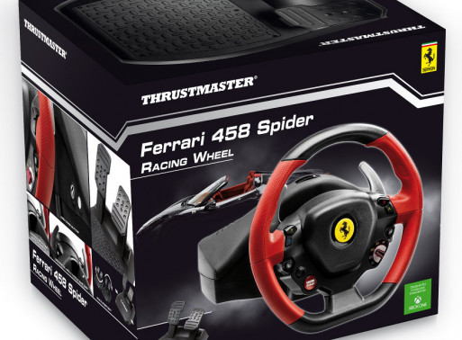 [OUTLET] Set timon dhe pedale Volant Thrustmaster Ferrari 458 Spider për Xbox				