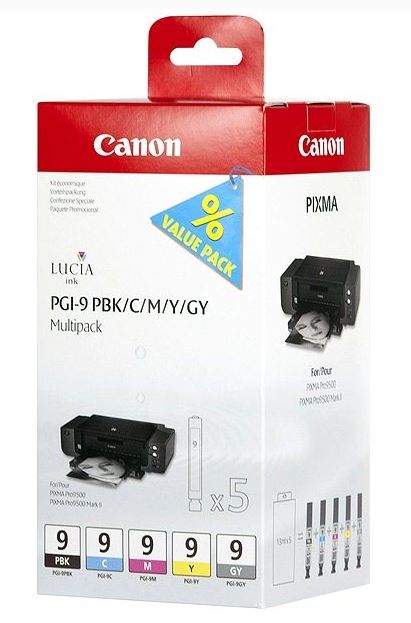 Ngjyrë Canon PGI-9 PBK/C/M/Y/GY, e zezë