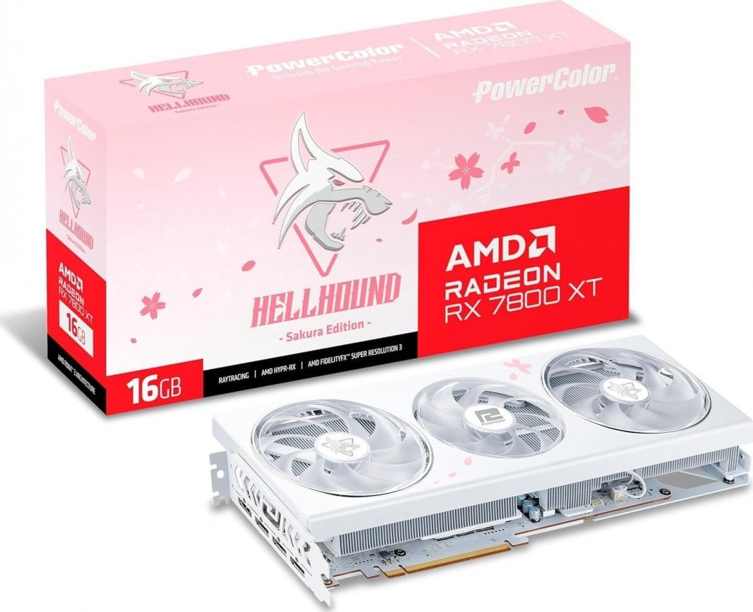 Kartelë grafike Power Color Hellhound Sakura Radeon RX 7800 XT 16GB GDDR6