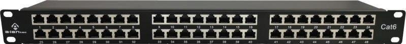 Patch panel Alantec PK050, 48x RJ45, Cat 6 STP, 19" 1U, i zi