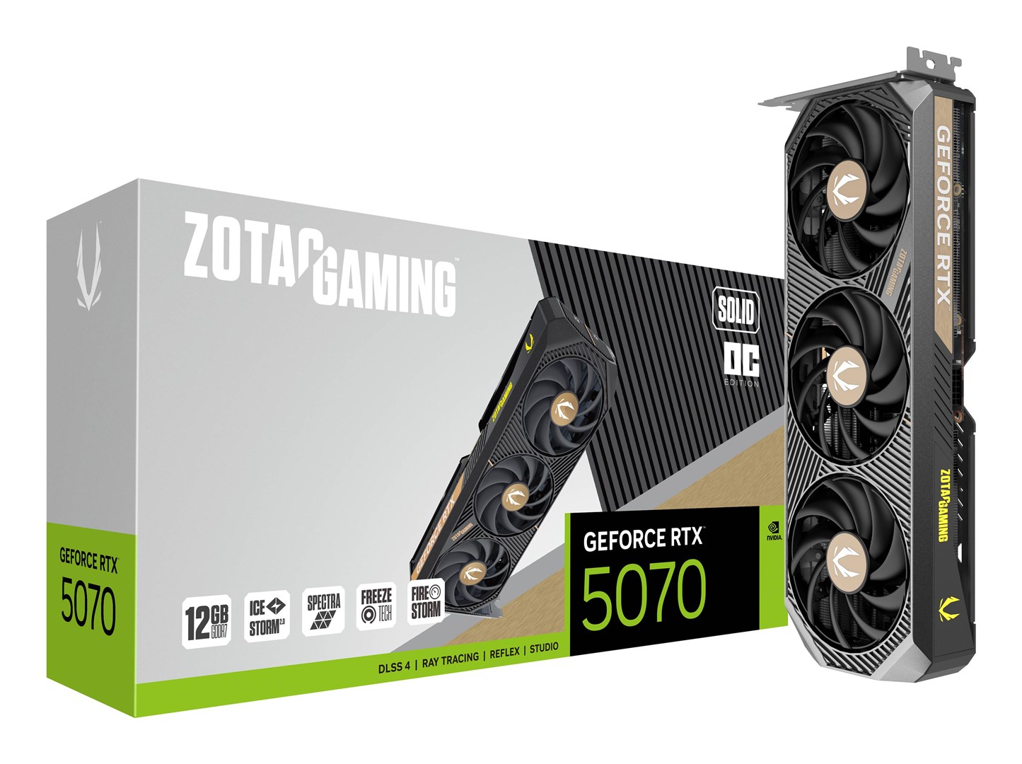 Kartelë grafike Zotac GAMING GeForce RTX 5070 SOLID OC NVIDIA 12 GB GDDR7