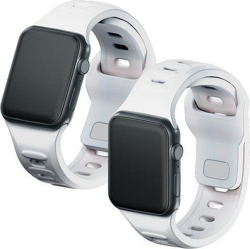 Rrip ore 3mk Silicone për Apple Watch, 38/40/41 mm, silikon hipoalergjik, i bardhë