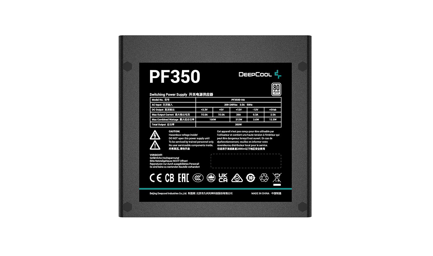 Burim energjie DeepCool R-PF350D-HA0B-EU, 20+4 pin ATX, 350 W