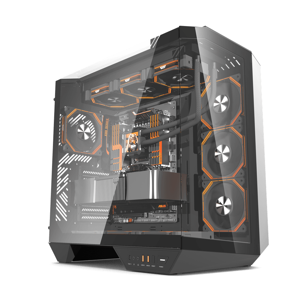 Kasë Darkflash DY470, M-Tower, e zezë