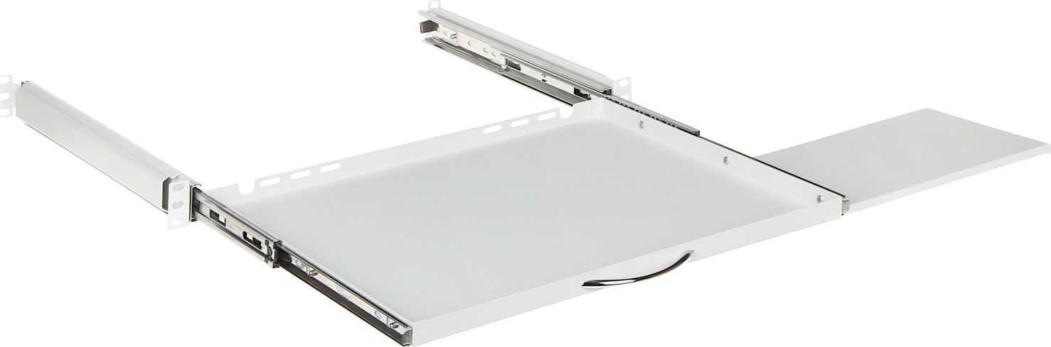 Sirtar tastiere dhe miu Delta P19R/350/G-KM, për kabinet 19" RACK, i rregullueshëm, gri