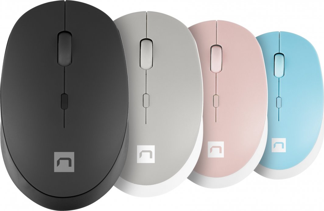 Maus Natec Harrier, wireless, Bluetooth, i bardhë dhe i hirt