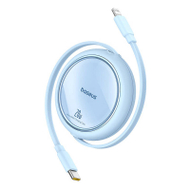 Kabllo karikimi Baseus Free2Pull, 1m, 20W, USB C në Lightning, blu