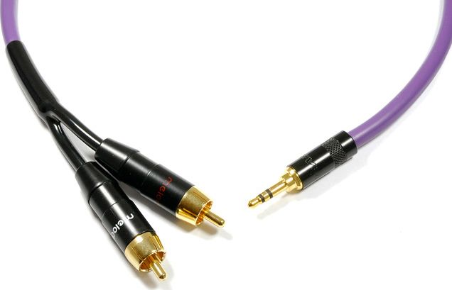 Kabllo Melodika Jack 3.5mm - RCA (Cinch) x2, 1m, e vjollcë