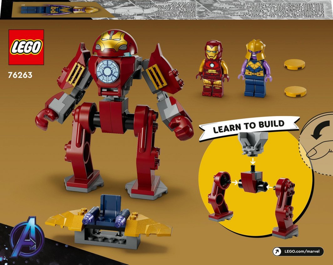 Set LEGO® Marvel 76263 Iron Man Hulkbuster Vs. Thanos, 66 pjesë