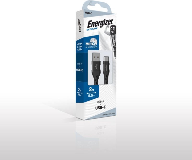 Kabllo USB Energizer C520CKBK, USB A në USB C, 2 m, e zezë