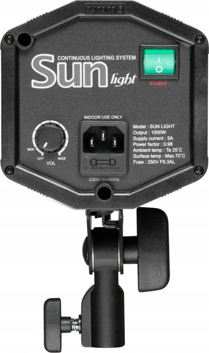 Lampë vazhduese Aurora Sun Light SH-224, 1000W, 3200K, e zezë