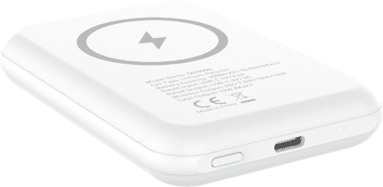 Power bank Energizer QM5000, 5000mAh, karikim wireless 15W, i bardhë