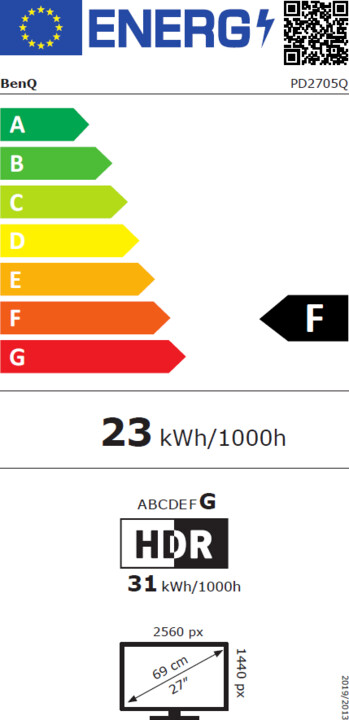 Monitor BenQ PD2705Q, 27" LED, QHD, i hirtë