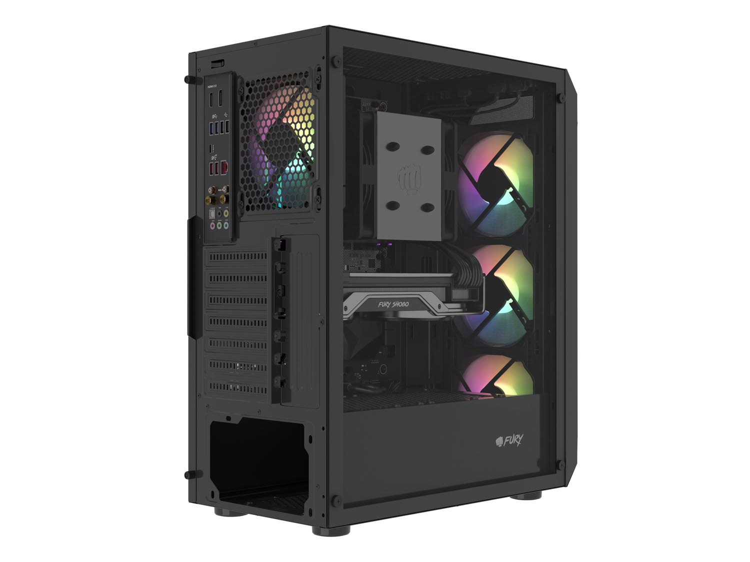 Kasë për PC Genesis Fury SHOBO, e zezë