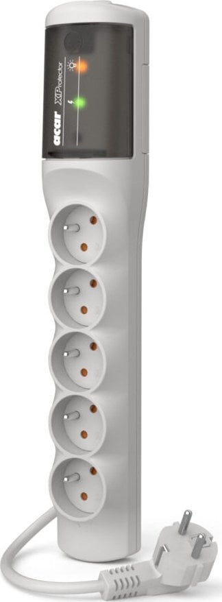 Kabllo elektrike vazhduese Acar XP Standard, 5 priza, 3 m, gri