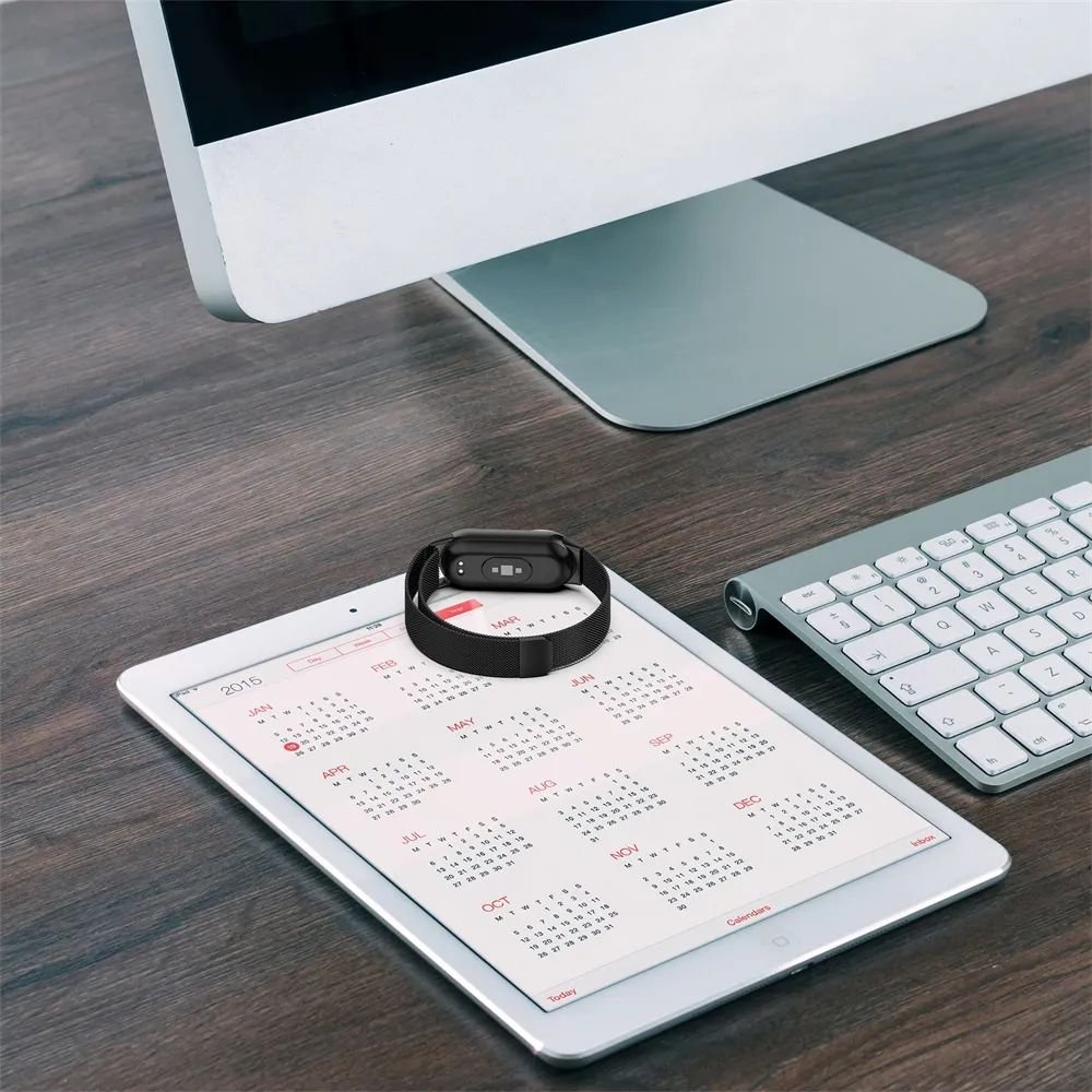 Rrip ore Tech-Protect MilaneseBand për Xiaomi Smart Band 8 8 NFC, çelik inox, i argjendtë
