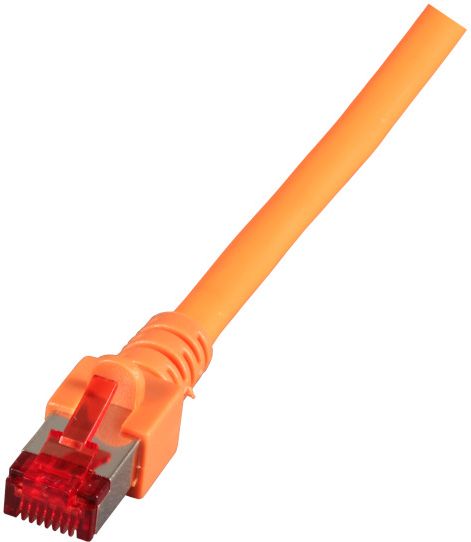 Kabllo EFB Patchcord, S/FTP, Cat.6, LSZH, 0.25m, portokalli