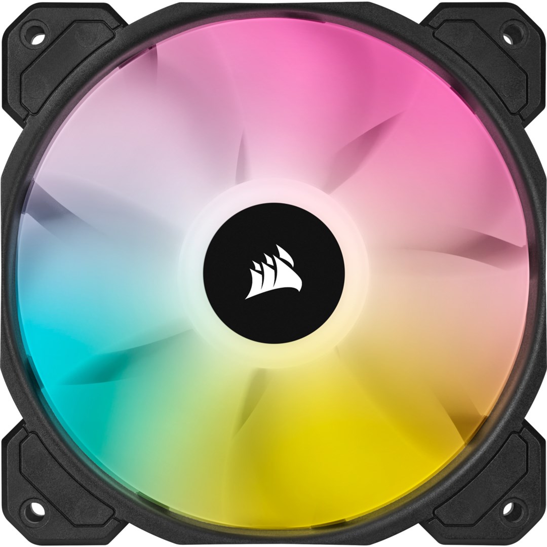 Сет вентилатори CORSAIR iCUE SP120 RGB ELITE, 120mm, PWM, 1500 RPM, црна