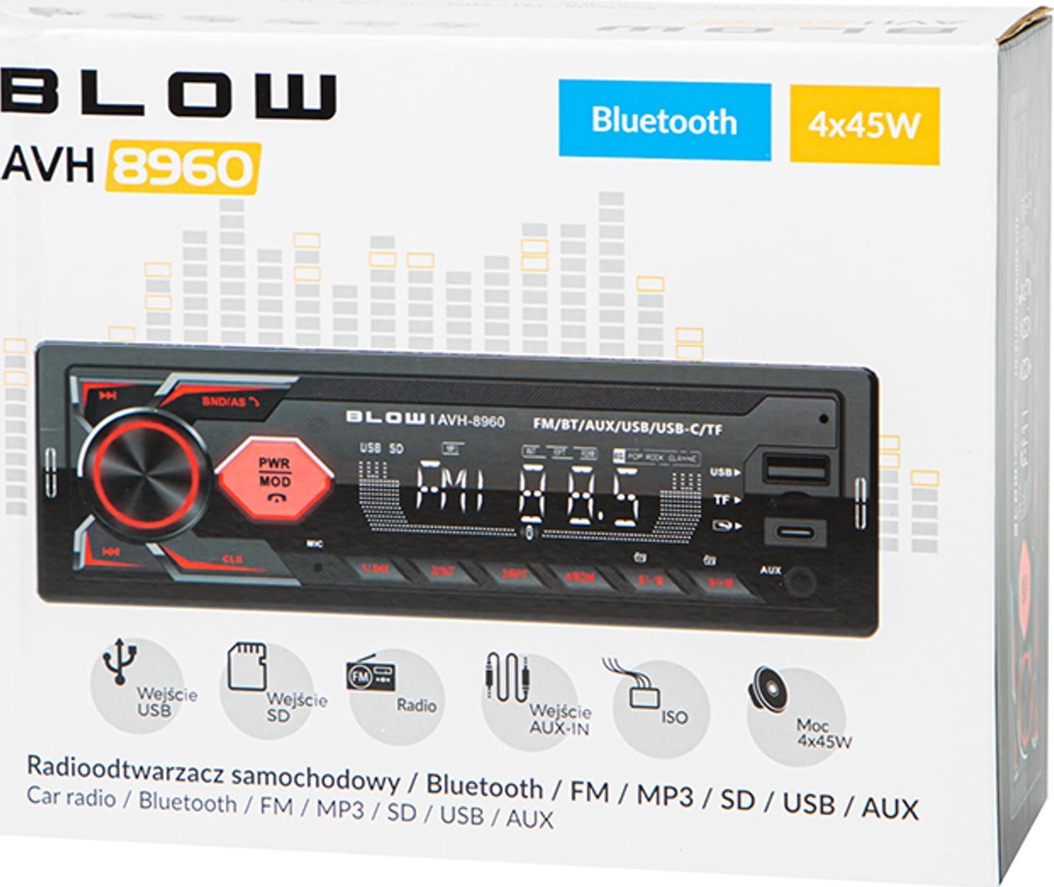 Radio makine Blow AVH-8960, MP3 USB microSD Bluetooth, RDS, e zezë