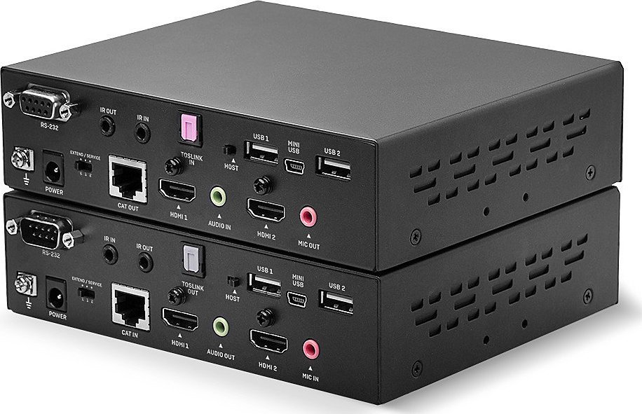 Adapter HDMI USB RS232 Lindy Extender Cat6, deri 100m