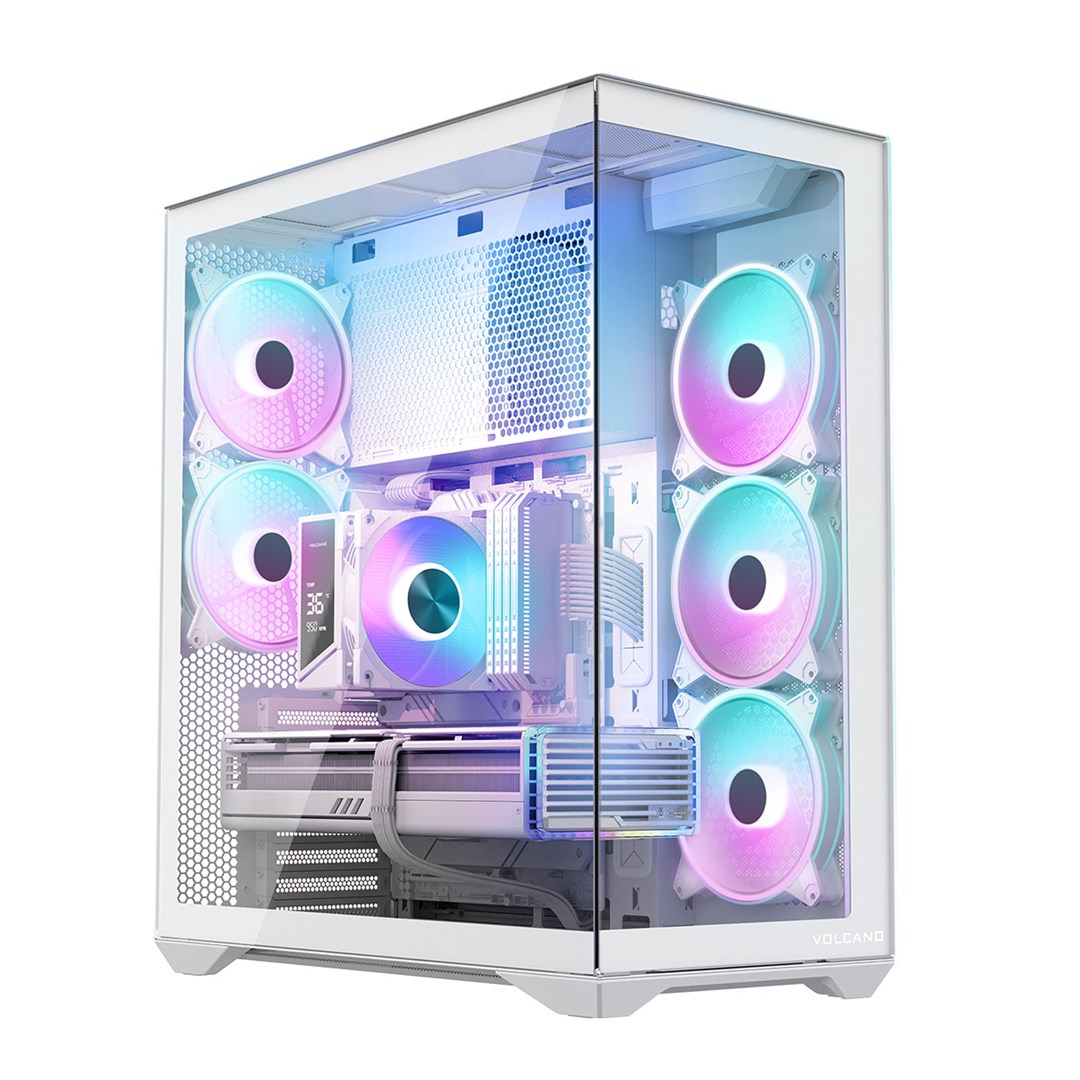 Kullë PC Modecom Volcano SPACE XL Full Tower, ATX E ATX, pa ventilatorë, e bardhë