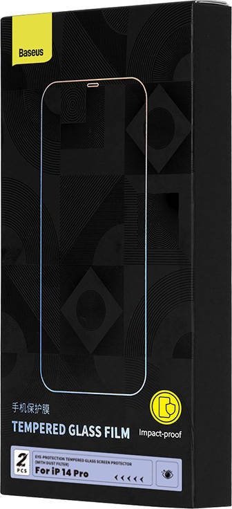Stakllë mbrojtëse Baseus Crystal Tempered Glass Privacy, për iPhone 14 Pro, transparente