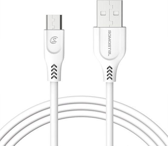 Kabllo Somostel USB 3.0 në microUSB, 1 m, e bardhë