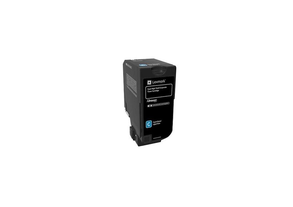 Toner Lexmark 74C2HCE, cyan, origjinal