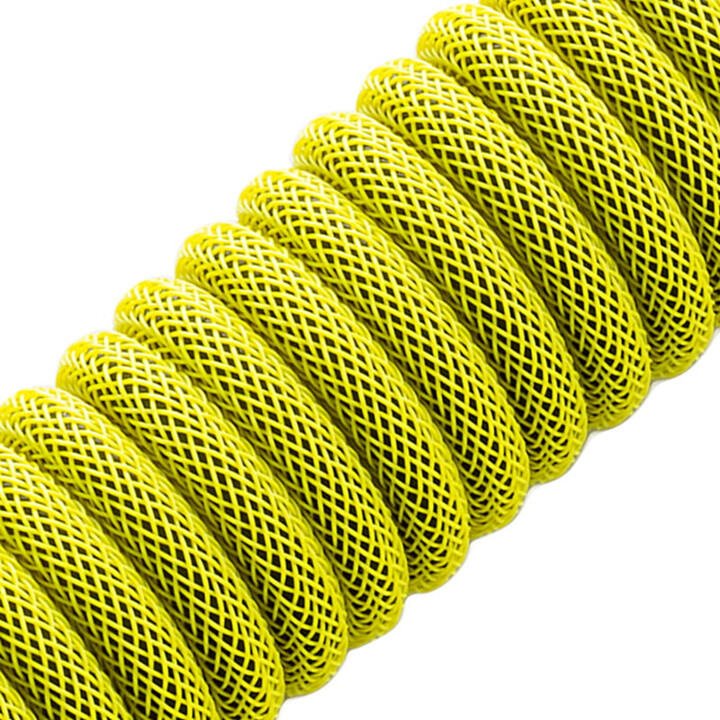 Kabllo spirale CableMod Pro, USB-C/USB-A, 1,5m, e verdhë