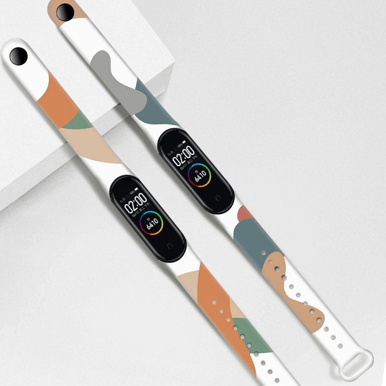 Rrip silikoni Hurtel Strap Camo për Xiaomi Mi Band 4 Mi Band 3, dizajn camo, i shumëngjyrshëm