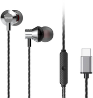 Kufje in ear Aiwa ESTM 50USB C, dinamike, lidhje USB C, argjendi
