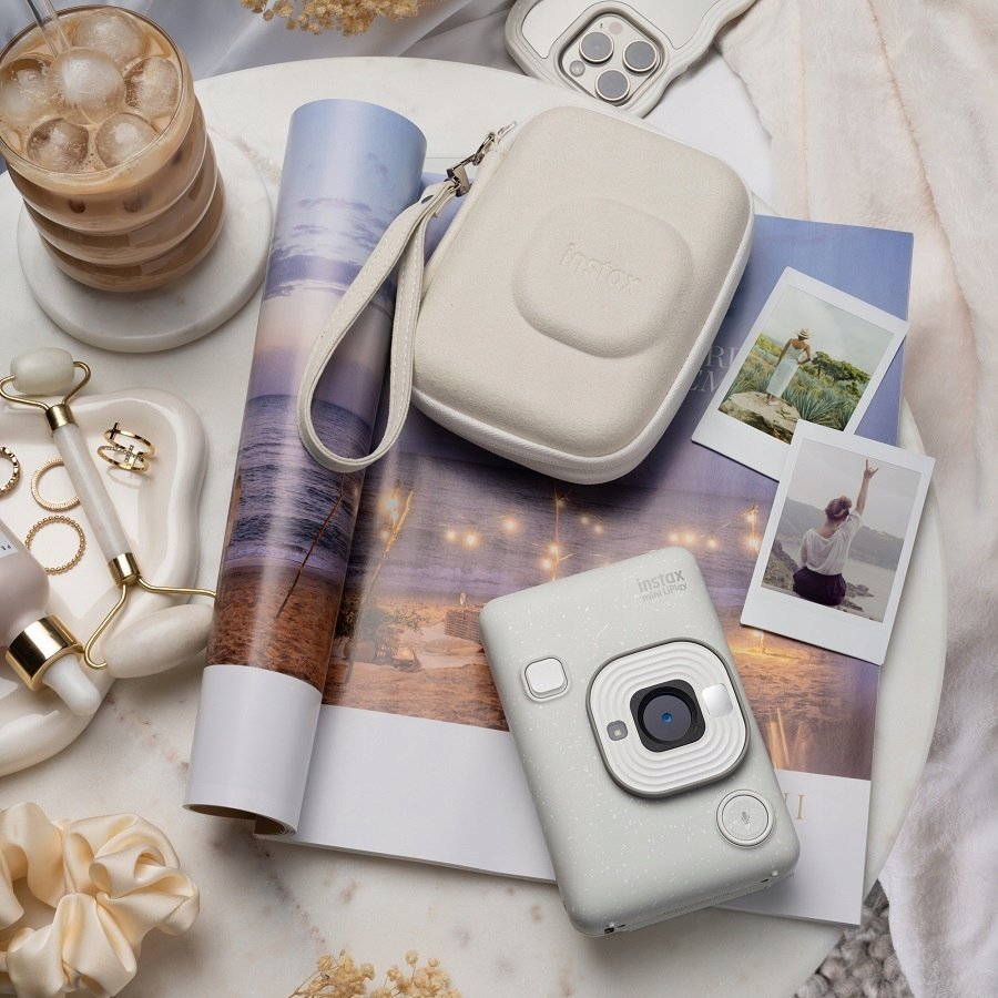 Çantë për kamera Fujifilm Instax Mini LiPlay, Misty White, e bardhë